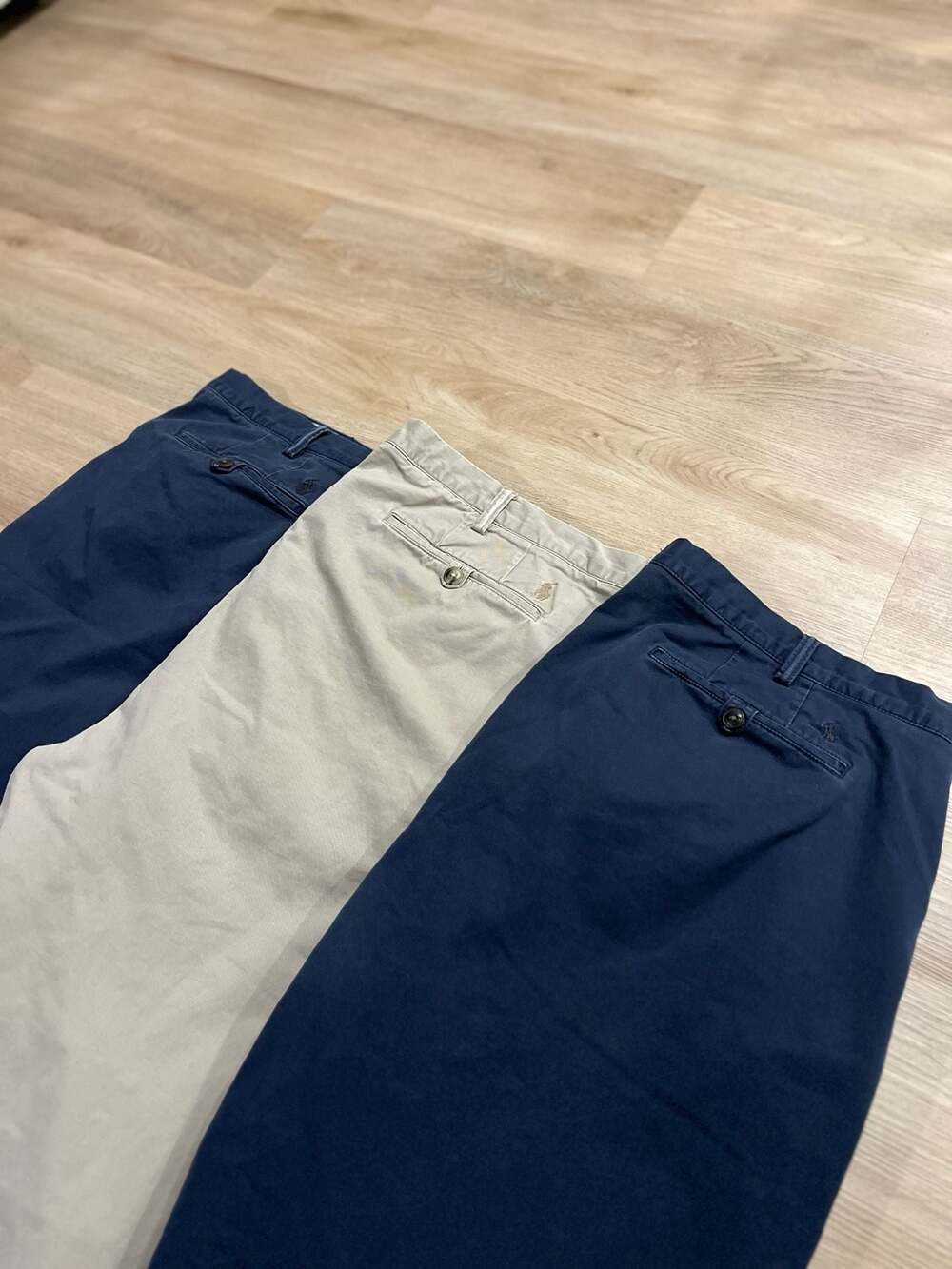 (3)Polo Ralph Lauren,Big & Tall 44Bx30,Stretch Classic Fit Chinos Lot,Navy/Khaki